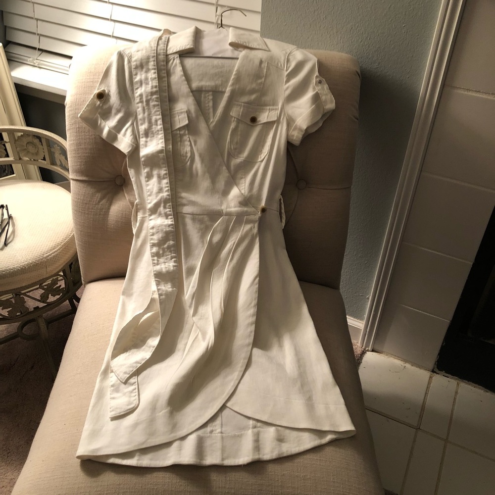 Bebe belted wrap dress